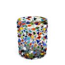  / vasos chicos Confeti granizado, 10 oz, Vidrio Reciclado, Libre de Plomo y Toxinas